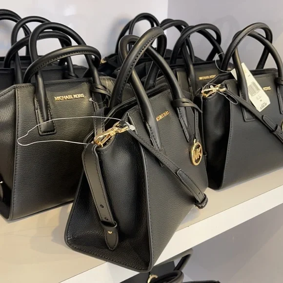 Michael Kors Avril Small Satchel Crossbody Black
